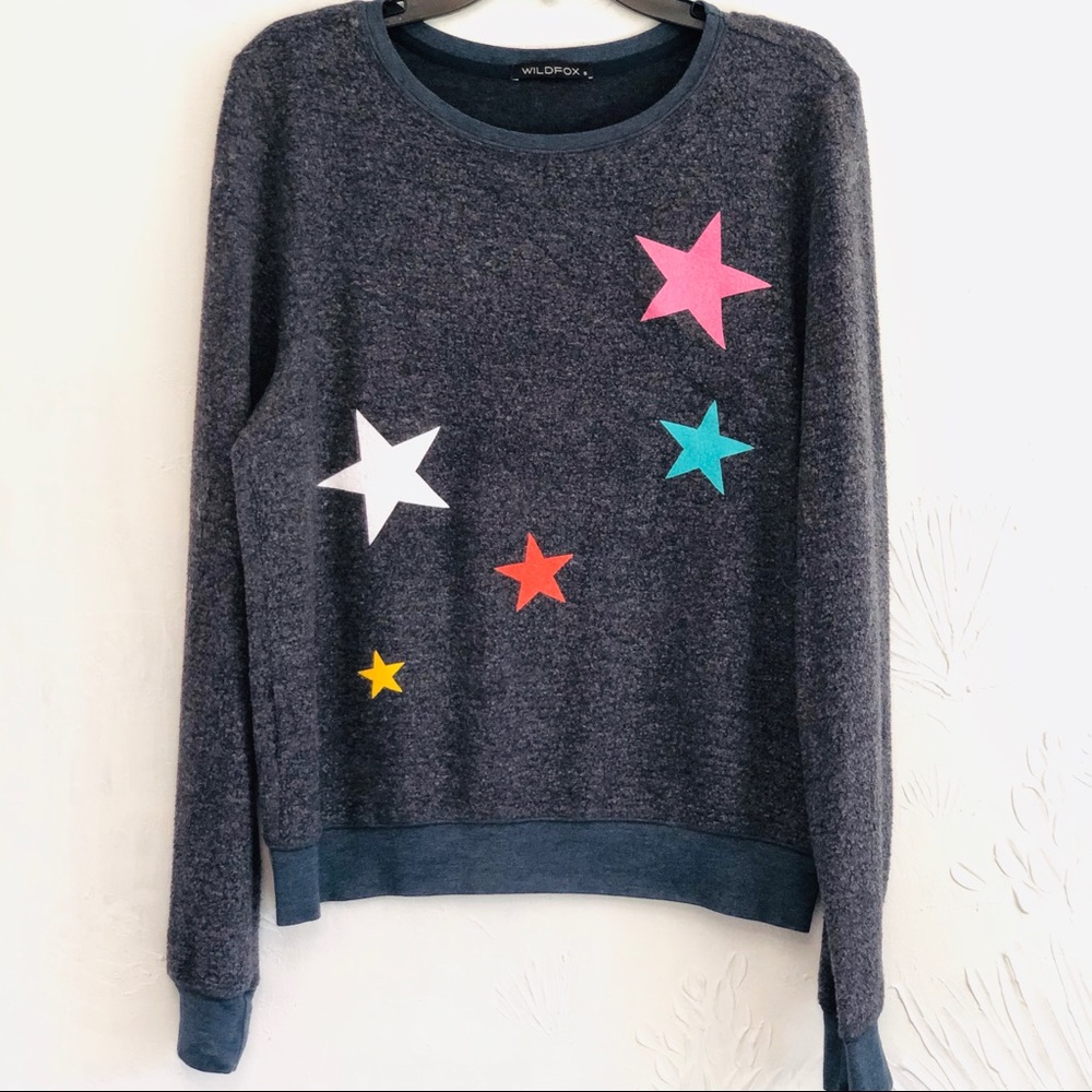 WildFox Pullover Star Sweatshirt - Womens S